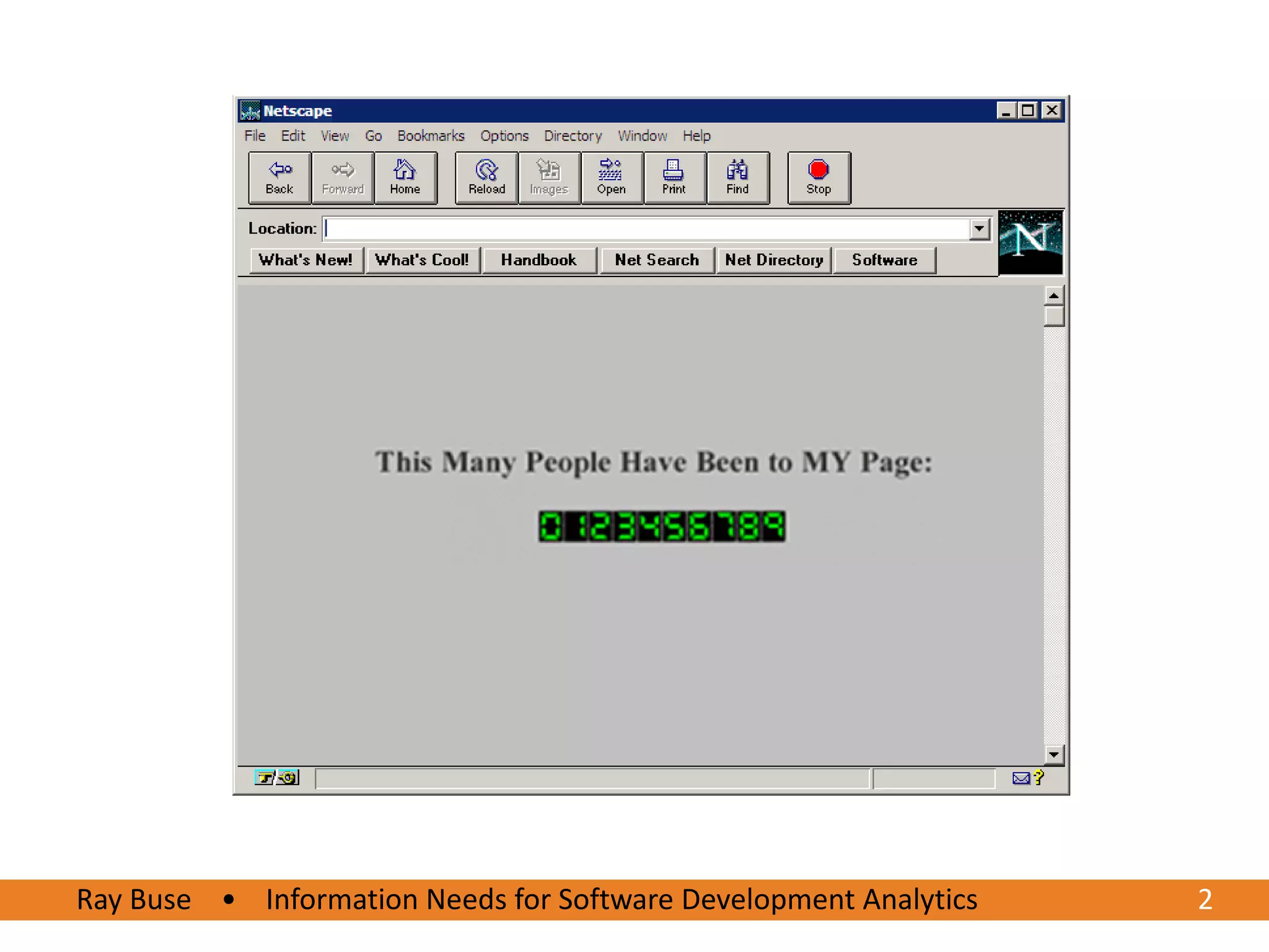 Ray Buse • Information Needs for Software Development Analytics
6/20/2012                                                         22
 