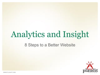 Analytics and Insight
8 Steps to a Better Website
 