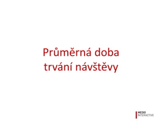 Průměrná doba
trvání návštěvy
 