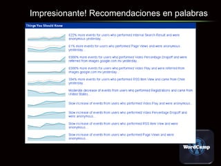 Impresionante! Recomendaciones en palabras 