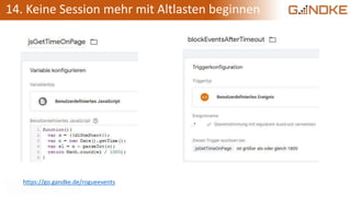 14. Keine Session mehr mit Altlasten beginnen
https://go.gandke.de/rogueevents
 