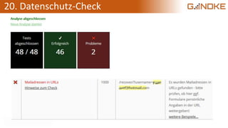 20. Datenschutz-Check
 