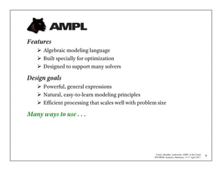 Ampl Modelling Language AMPL in the Cloud | PDF