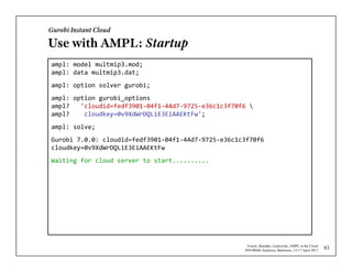 AMPL in the Cloud | PDF
