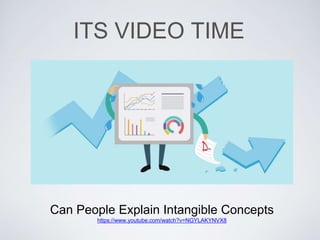 ITS VIDEO TIME
Can People Explain Intangible Concepts
https://www.youtube.com/watch?v=NGYLAKYNVX8
 