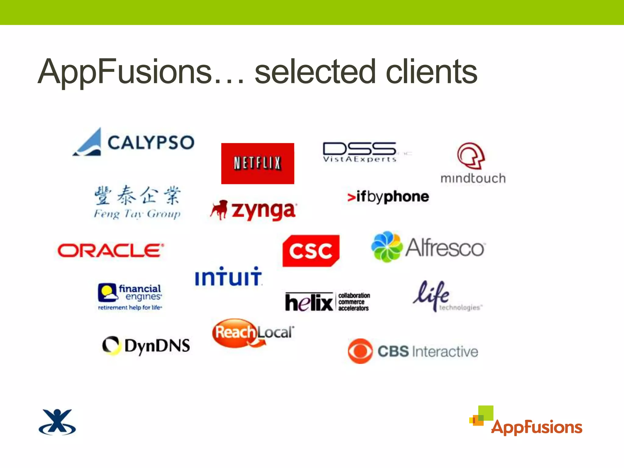 AppFusions… selected clients