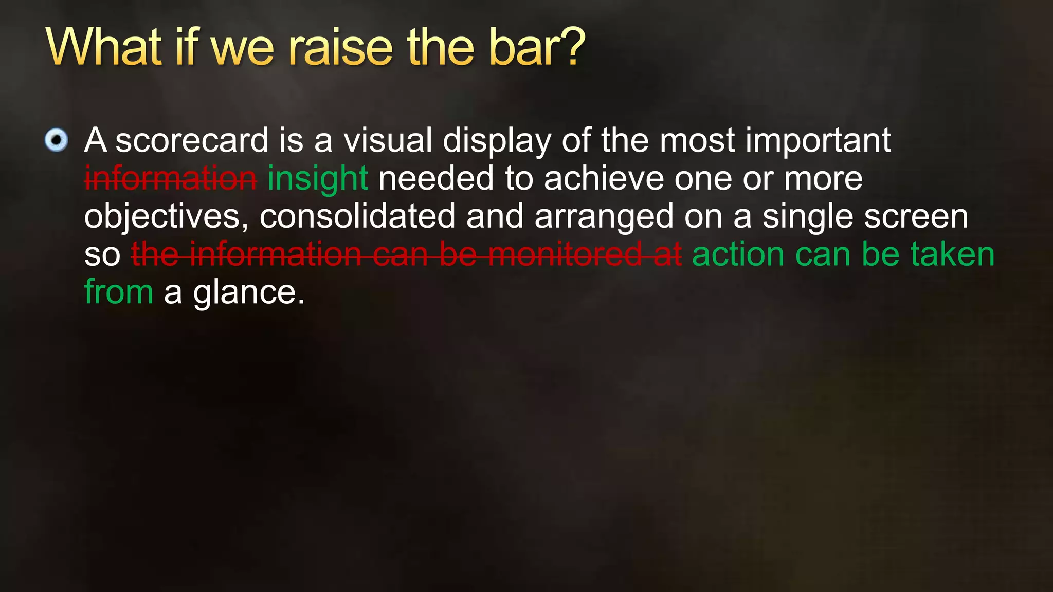   most important information 