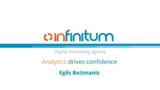 Digital marketing agency
Analytics drives confidence
Egils Boitmanis
 