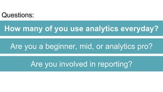 Analytics for marketers