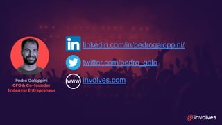 Pedro Galoppini
CPO & Co-founder
Endeavor Entrepreneur
linkedin.com/in/pedrogaloppini/
twitter.com/pedro_galo
involves.com
 