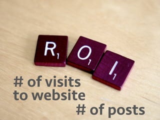 # of visits 
to website
# of posts
 