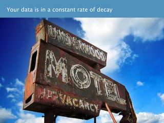 Your data is in a constant rate of decay
 