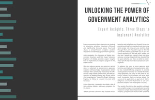 Unlocking the Power of Government Analytics | PDF