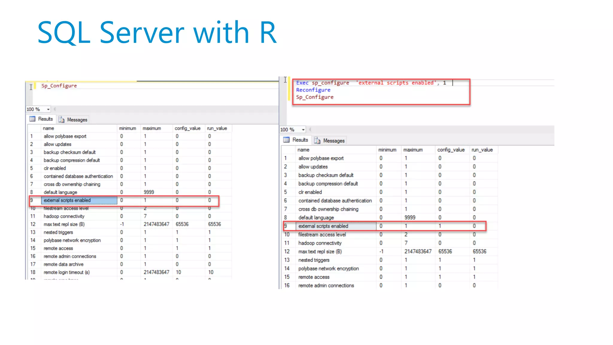 SQL Server with R 