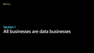 Section 1
All businesses are data businesses
 