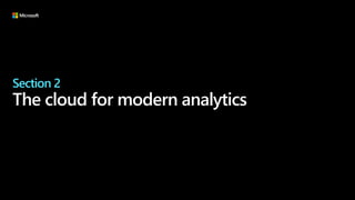 Section 2
The cloud for modern analytics
 