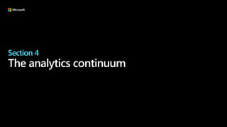 Section 4
The analytics continuum
 