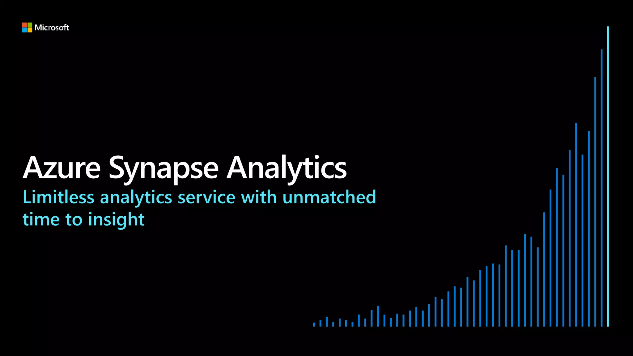 Azure Synapse Analytics
Limitless analytics service with unmatched
time to insight
 