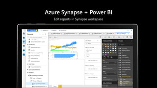Edit reports in Synapse workspace
Azure Synapse + Power BI
 