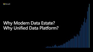 Why Modern Data Estate?
Why Unified Data Platform?
 