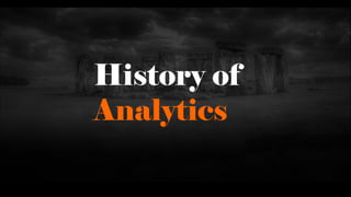 History of
Analytics
 