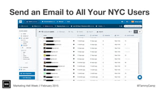Marketing Hell Week // February 2015 @TammyCamp
Send an Email to All Your NYC Users
 