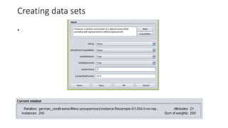 Creating data sets
• .
 