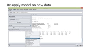 Re-apply model on new data
 