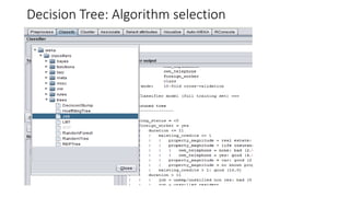 Decision Tree: Algorithm selection
 