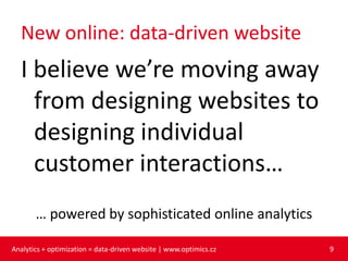 Analytics + optimization = data driven website | PPTX