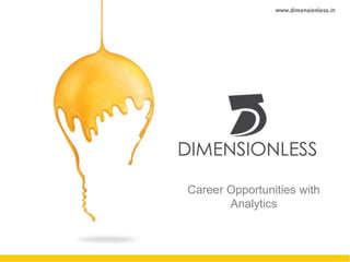 Career Opportunities with
Analytics
 