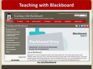 Teaching with Blackboard 
niu.edu/blackboard 
 