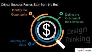 Critical Success Factor: Start from the End
Identify the
Opportunity Define the
Outcome &
the Execution
Quantify the
Value
$
16
 