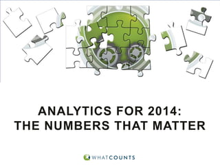 ANALYTICS FOR 2014:
THE NUMBERS THAT MATTER

 