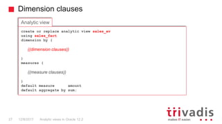 Analytic Views in Oracle 12.2 | PPTX