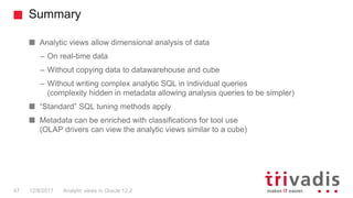 Analytic Views in Oracle 12.2 | PPTX