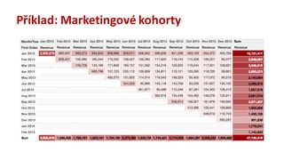 Příklad:	
  Marketingové	
  kohorty
 