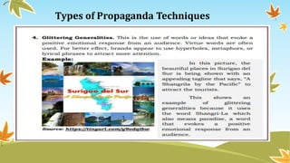 Types of Propaganda Techniques
 