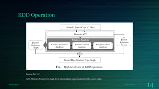 KDD Operation

Source: Ref [2]
AST: Abstract Syntax Tree (high-level intermediate representation for the source code )
Milan Rajpara

October 8, 2013

14

 