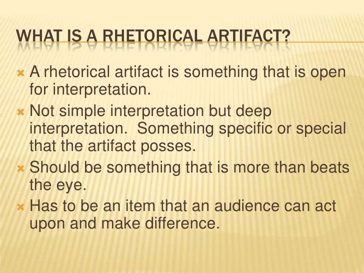 artifact meaning in psychology