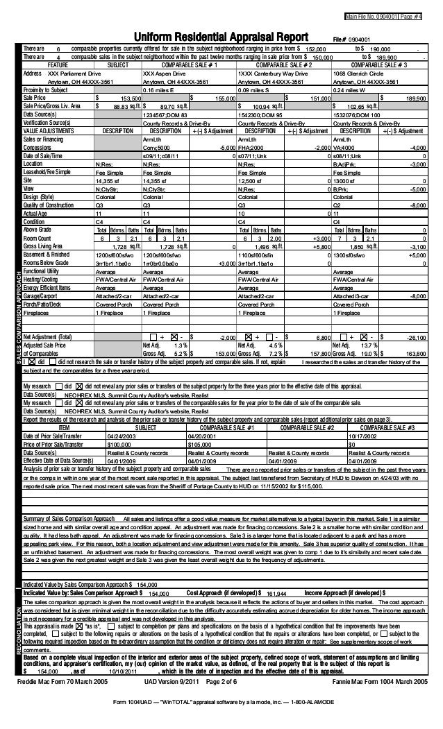 analyzing appraisals focus on sales comparison take away manual residential appraisal form