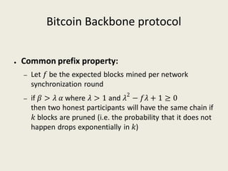 Bitcoin Backbone protocol
●  
 