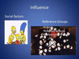 InfluenceSocial factorsReference GroupsFriends