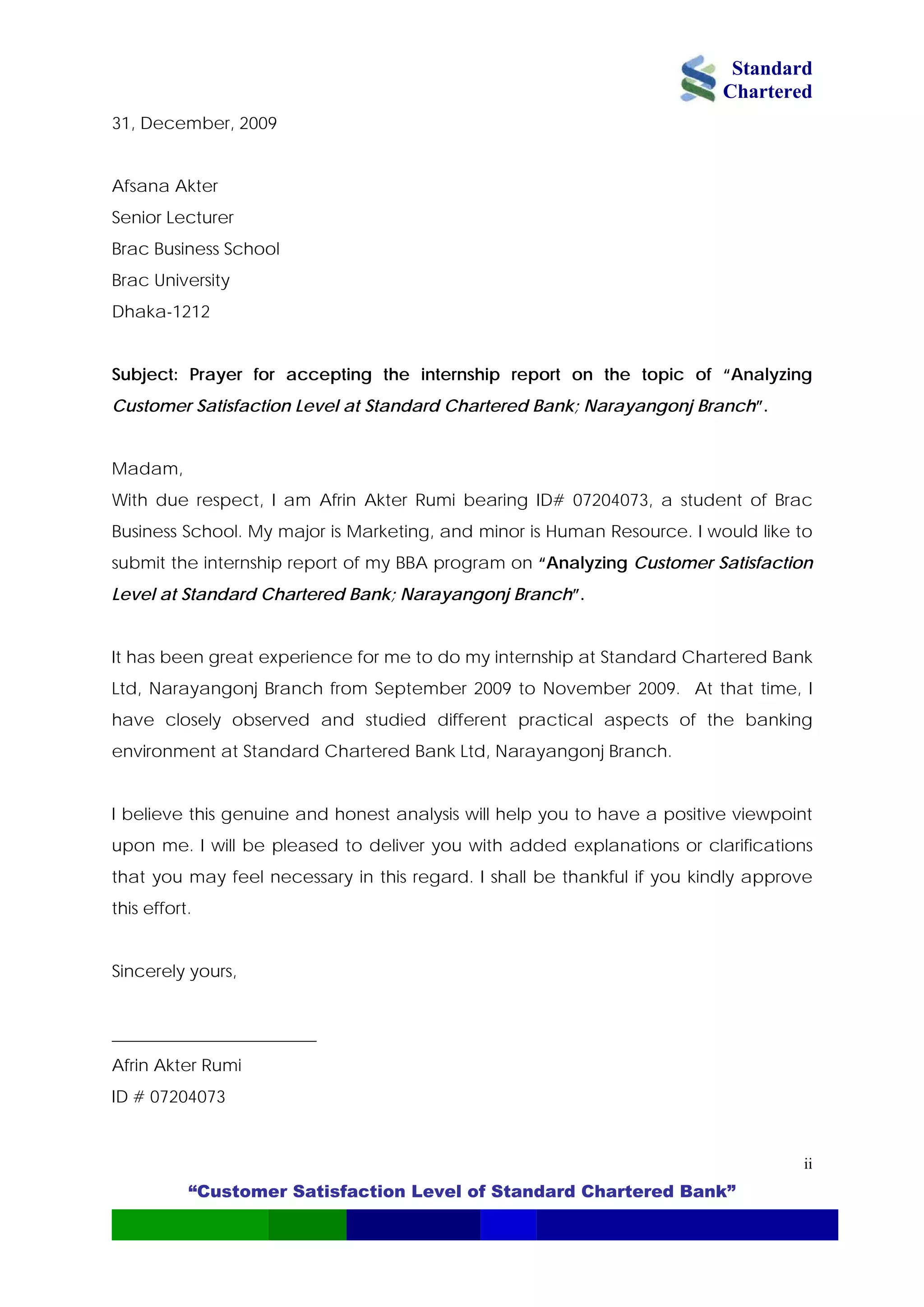 Analyzing customer satisfaction level at standard chartered bank | PDF