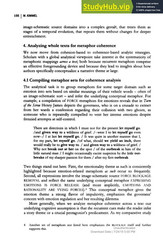 Analyzing Image Schemas In Literature | PDF