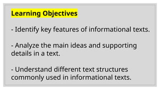 ANALYZING INFORMATIONAL TEXT G5 MONDAY LESSON.pptx