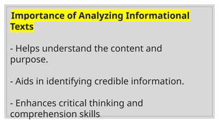 ANALYZING INFORMATIONAL TEXT G5 MONDAY LESSON.pptx