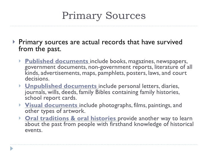 Analyzing Primary Sources