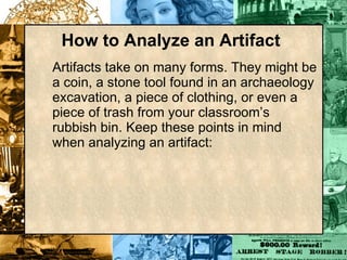 Writing Artifact Examples Analyzing Primary Sources Honors | PPT