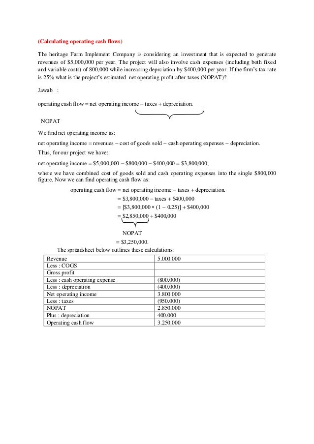 Contoh Soal Cash Flow